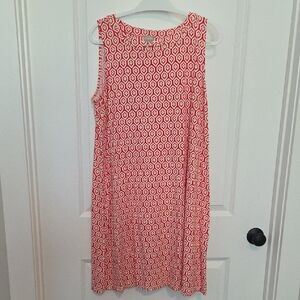 Chico's Red and Cream Sleeveless Sundress - NWOT - Sz 3/XL/16